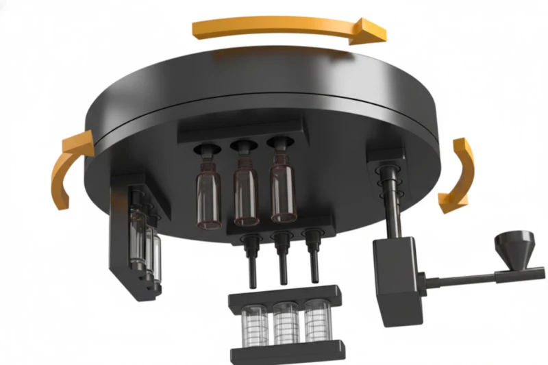 ISBM equipment four-station demonstration