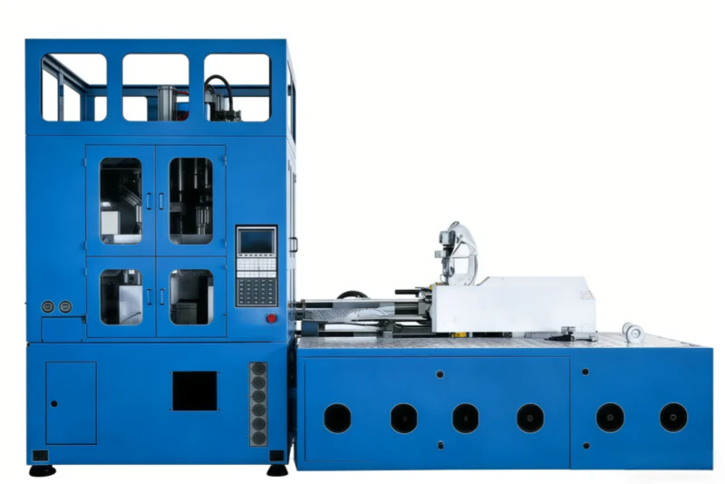 Full exterior view of the revolutionary 6-station heavy-duty YS280-V6 blow molding machin
