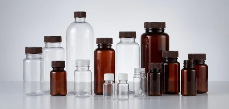 Heavy-walled technical and specialty bottles demonstrating precise material distribution from custom preform designs