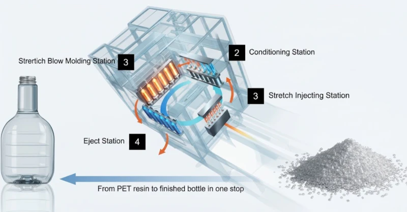 4-Step ISBM Process Flow diagram