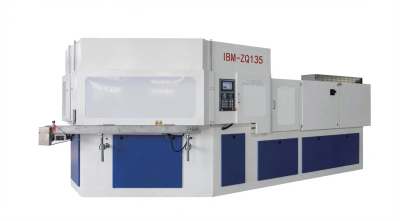 ZQ135 Injection Blow Molding Machine – super-heavy-duty IBM machine with 1350KN clamping force, 70mm screw, 1300x500mm platen and dual 37KW motors, industrial front view with PLC control panel