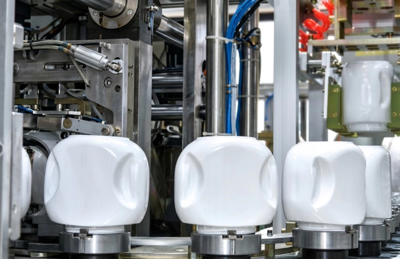 Two-step ISBM production line — PET preform injection and reheat stretch blow molding process overview