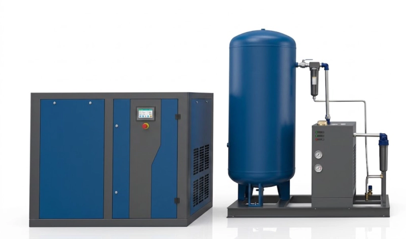 High pressure air compressor for blow molding machine
